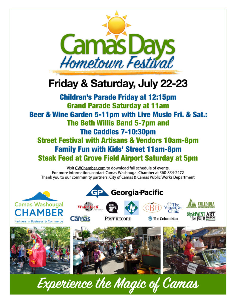 Camas Days, July 2223 Events