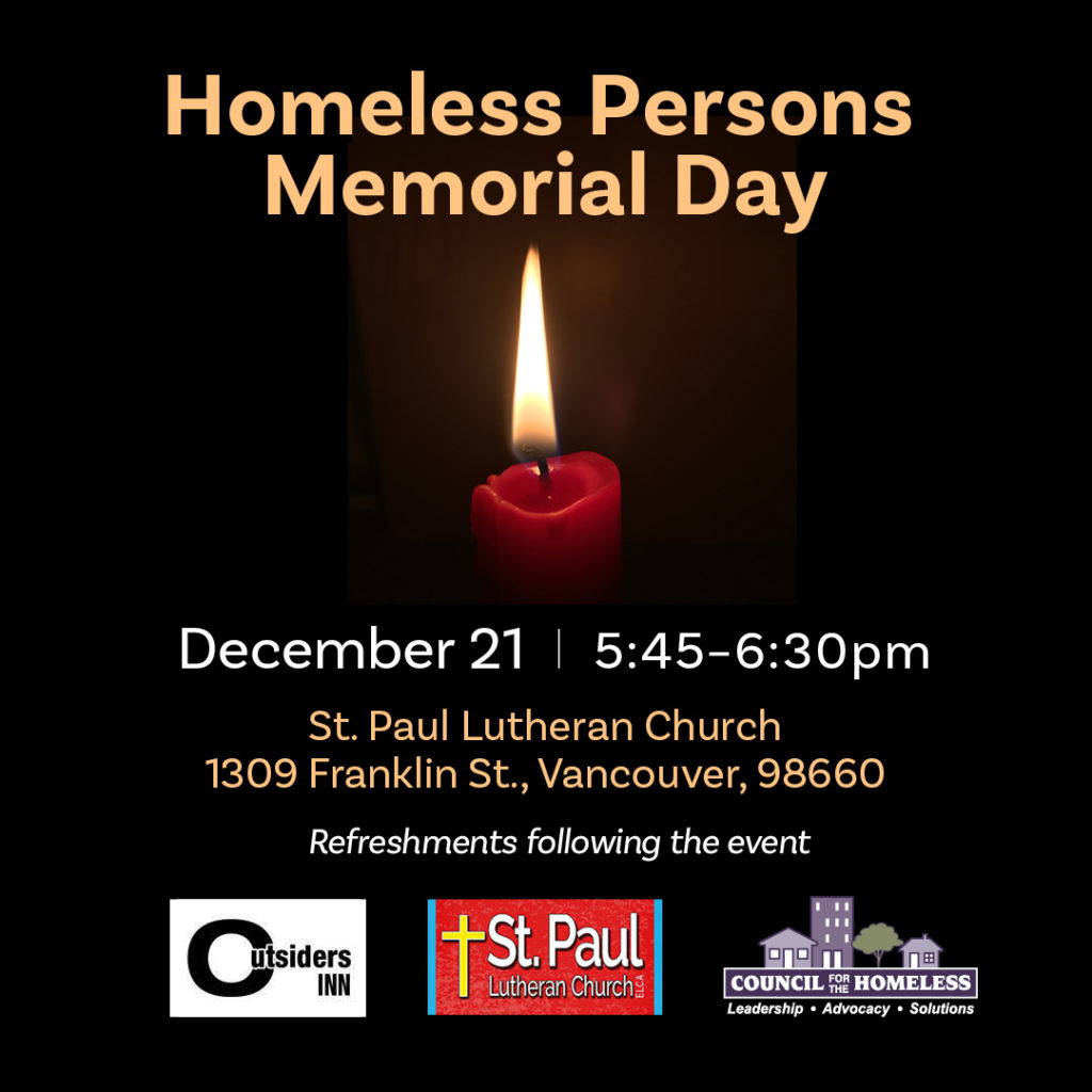 Homeless Persons Memorial Day Events