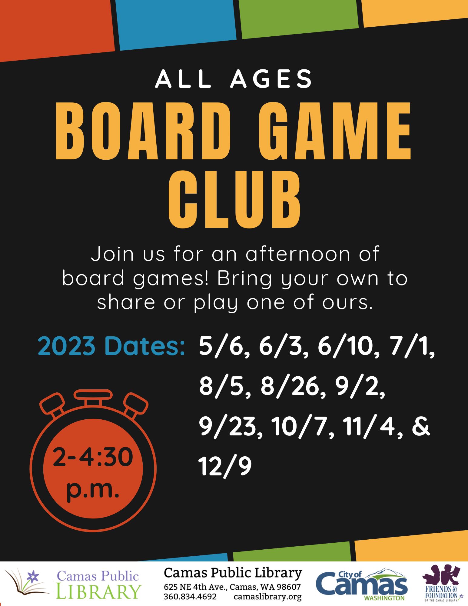 Board Game Club Events