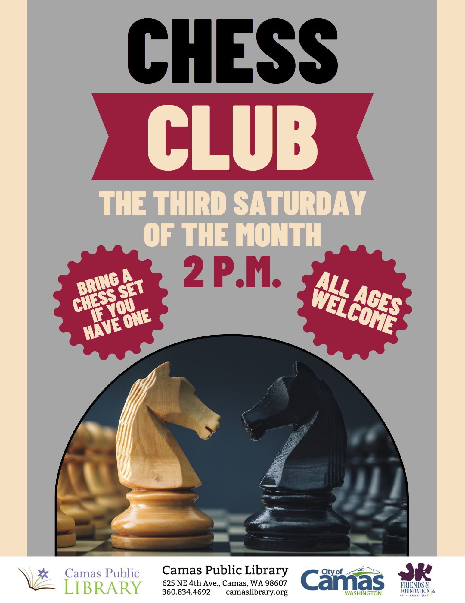 Chess Club At Camas Library Events