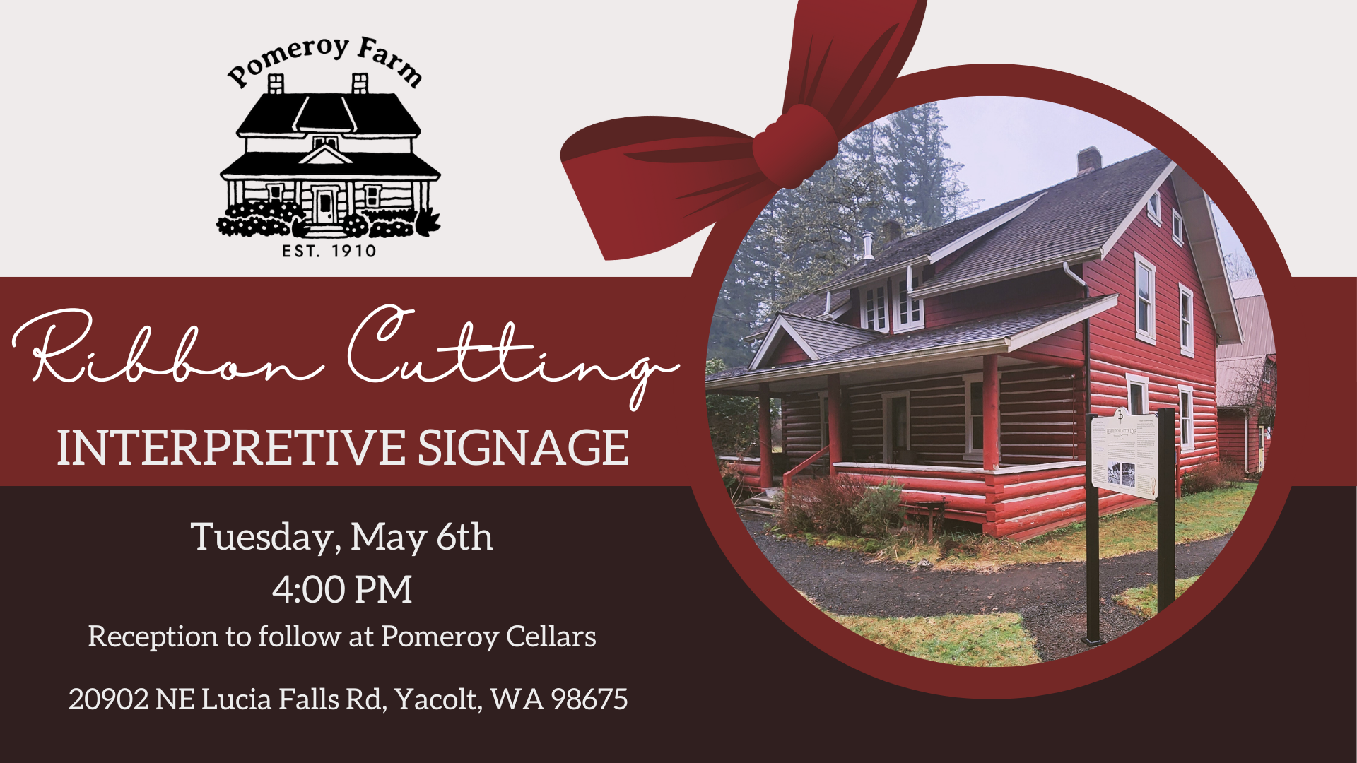 Ribbon Cutting at Pomeroy Farm for New Interpretive Signs