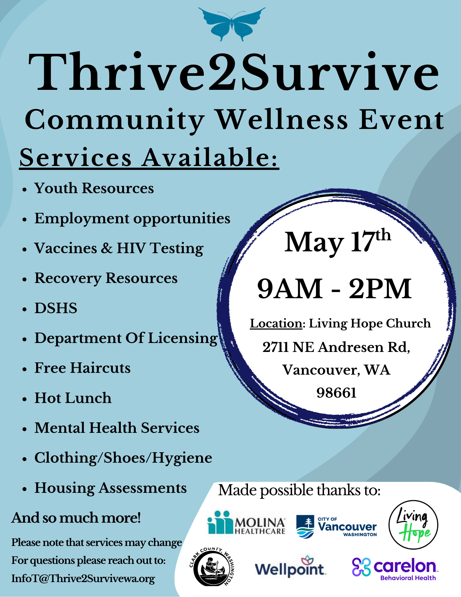 Thrive2Survive Community Wellness Event